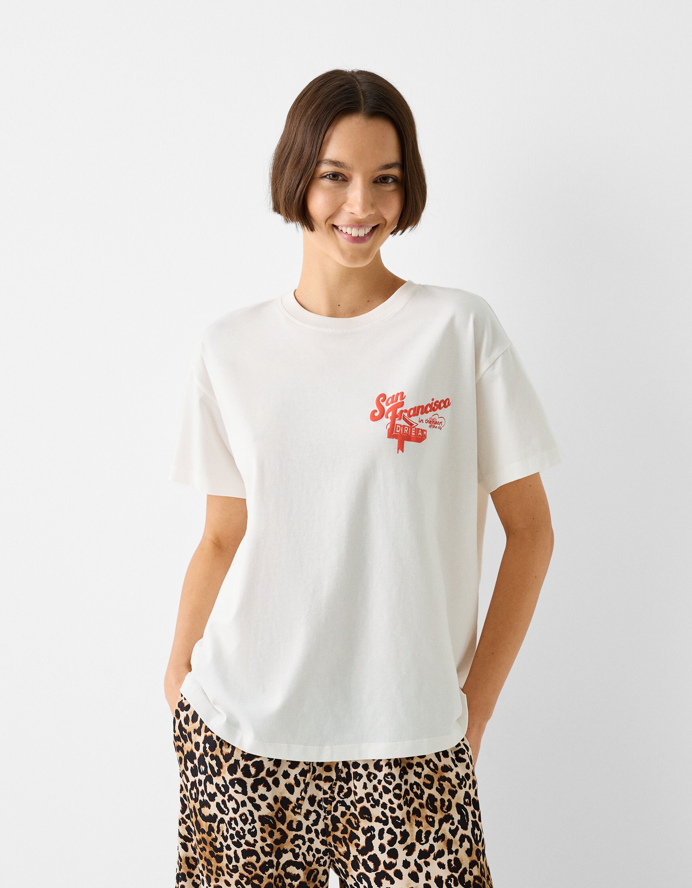 Camisetas bershka store mujer 2019