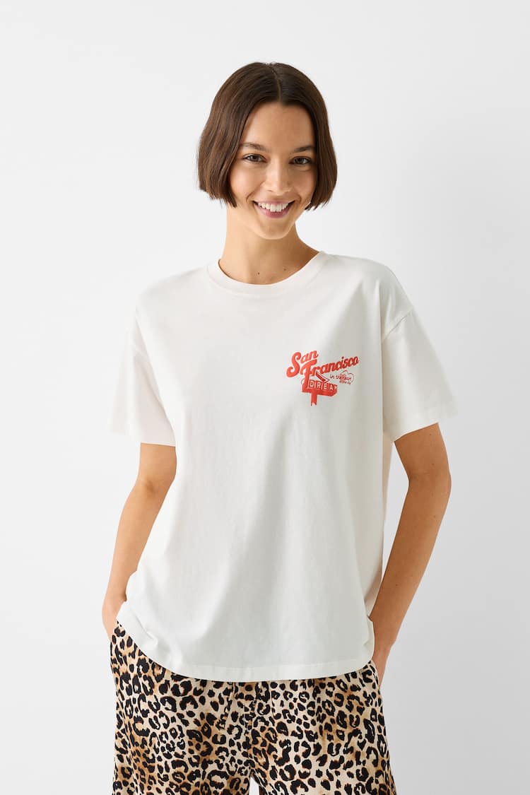 T-shirt manches courtes oversize imprimé