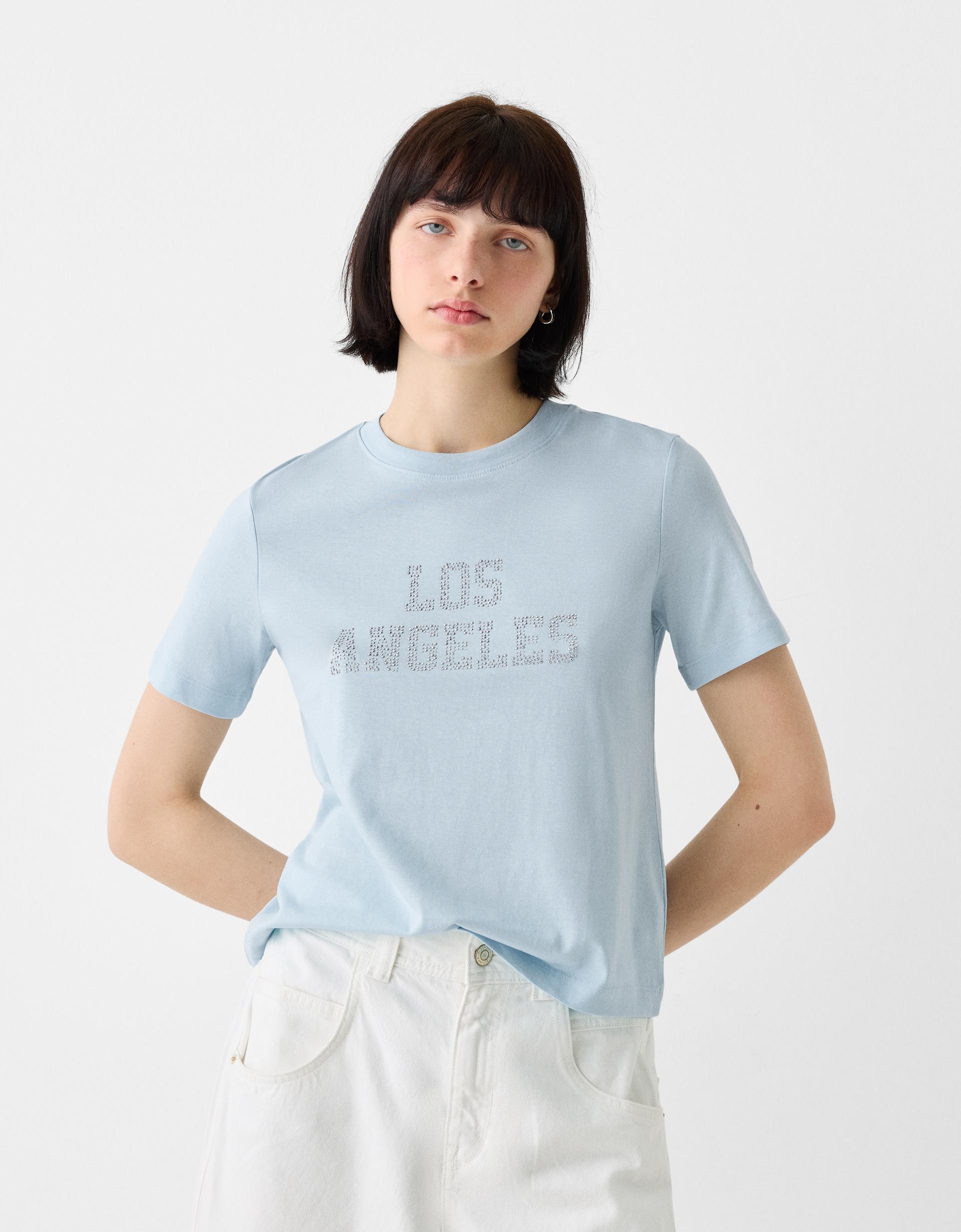 Angeles Bershka Bershka Camiseta Transparente Angel Print Blusas