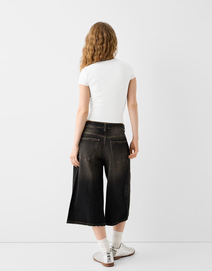 T-shirt manga curta decote redondo-Gelo-1