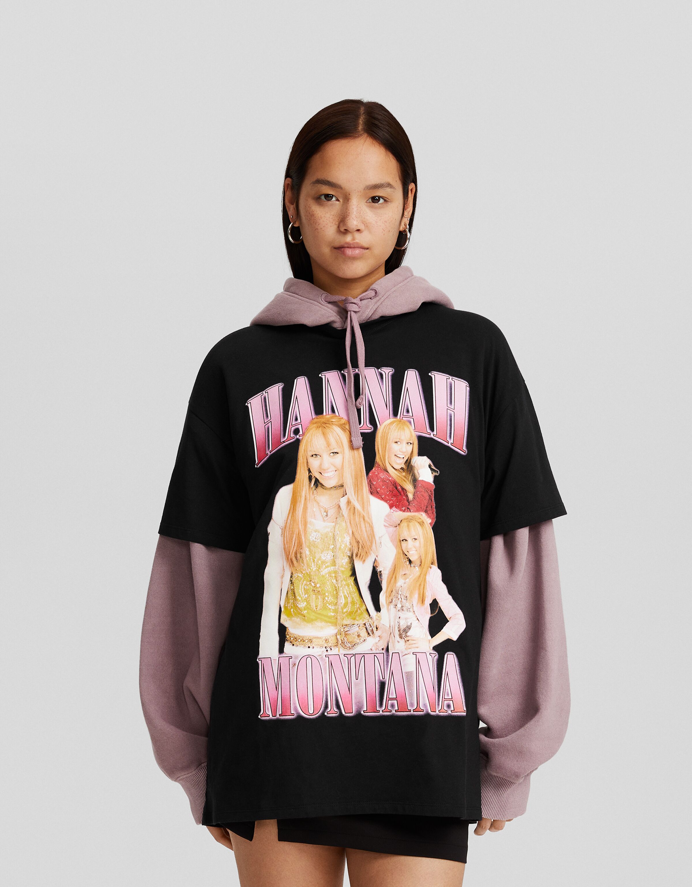 Hannah Montana print oversize short sleeve T-shirt - T-shirts - Bershka