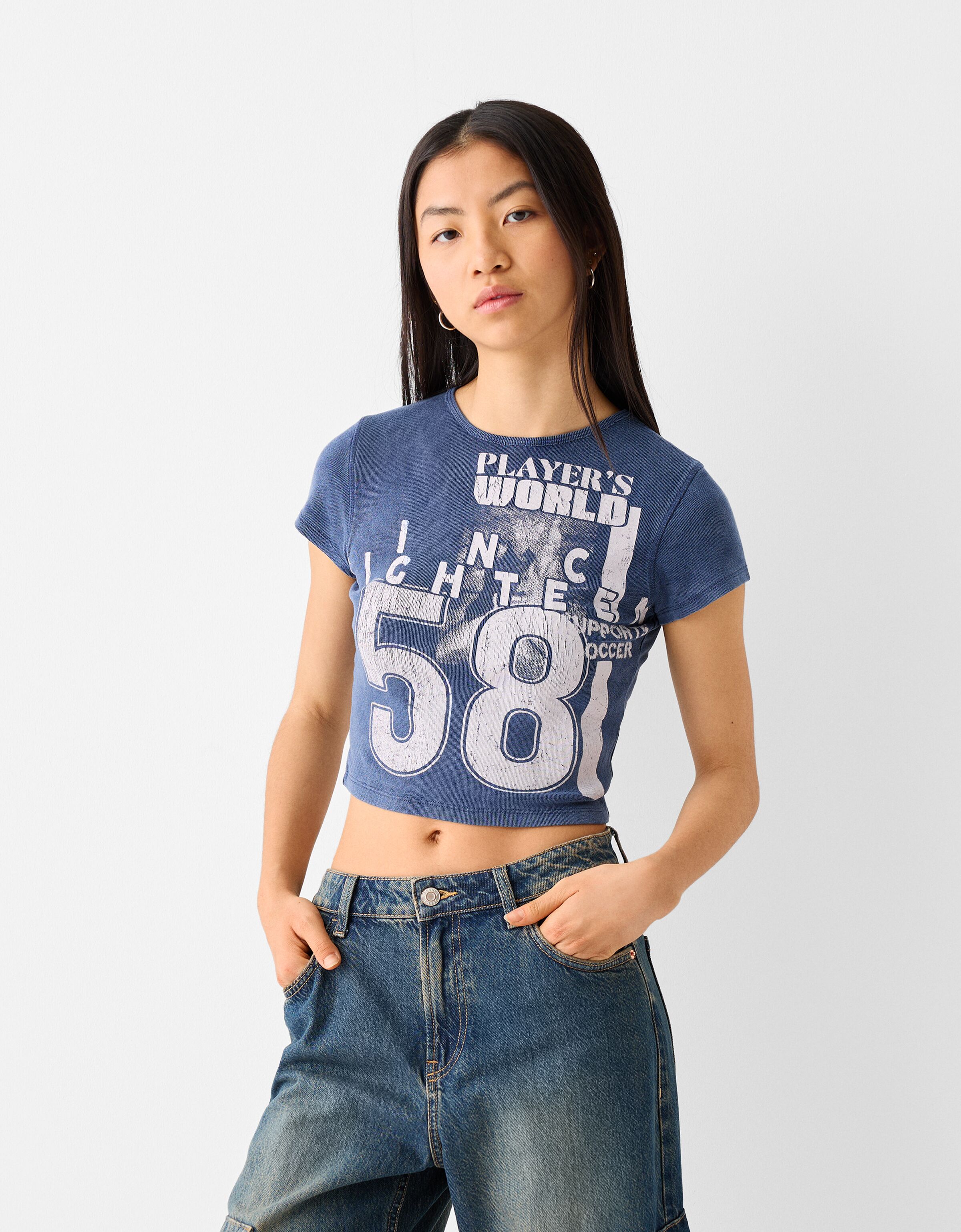 T shirt hot sale com short jeans