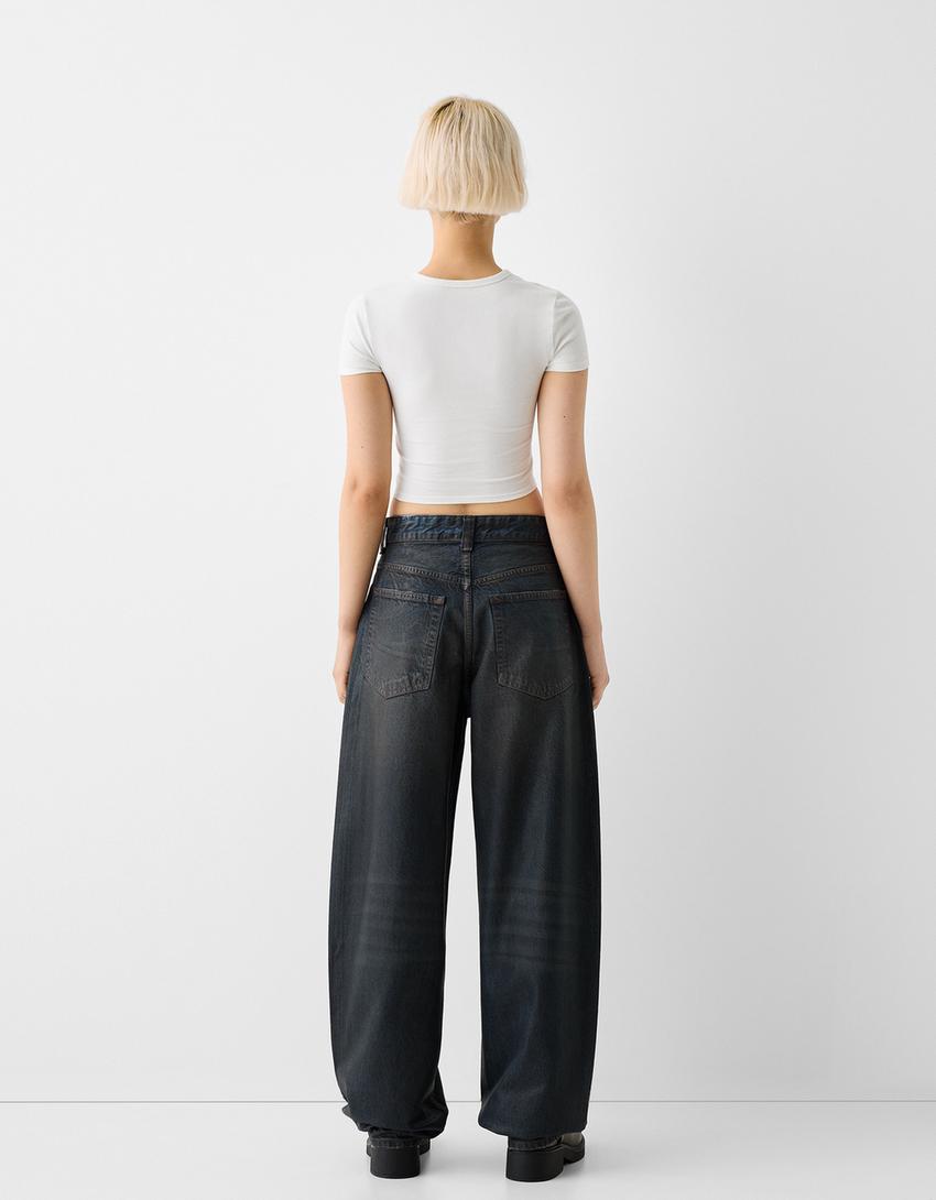 Camiseta manga curta estampada-Branco roto-2