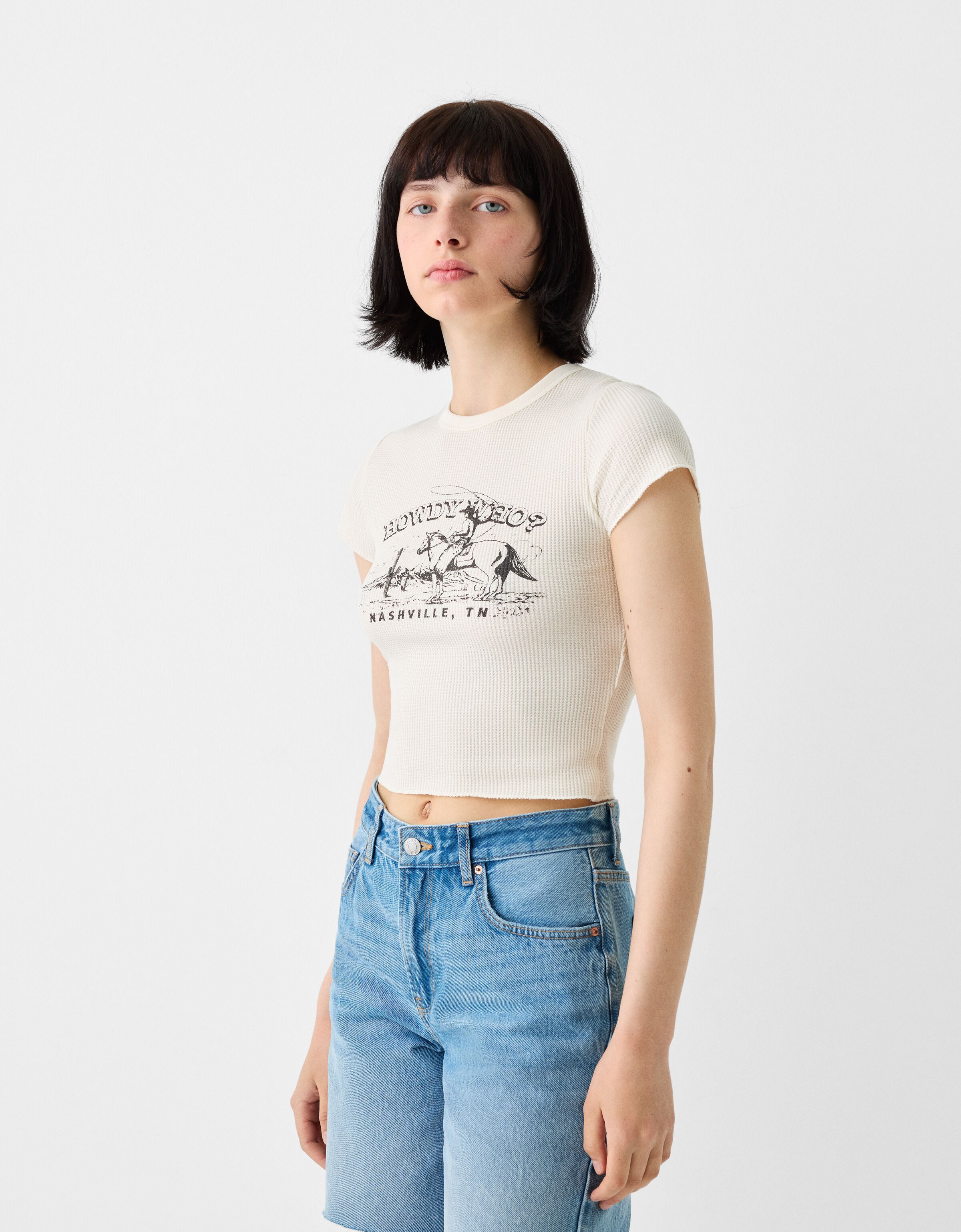 waffle knit t