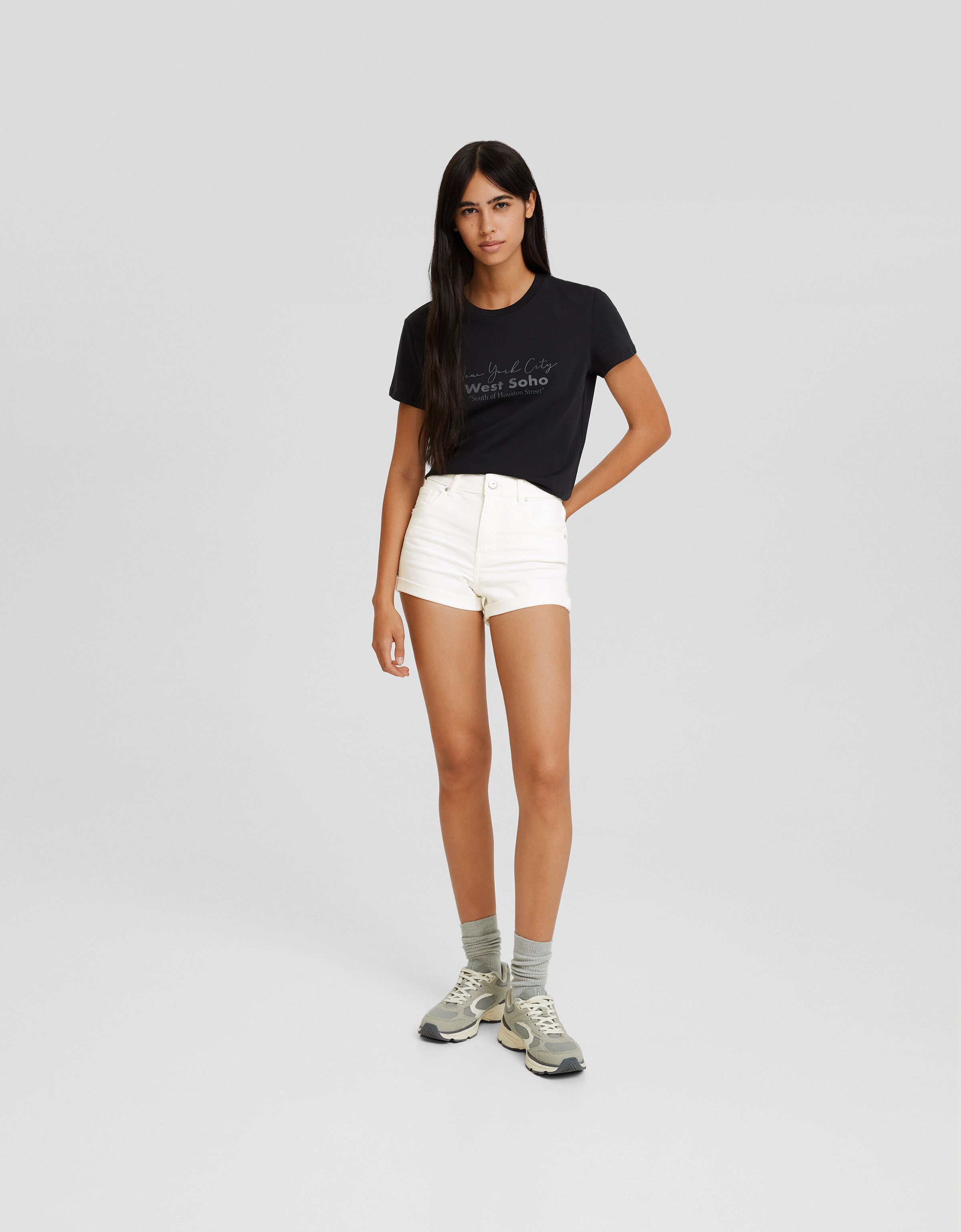 Short de 2025 mezclilla bershka