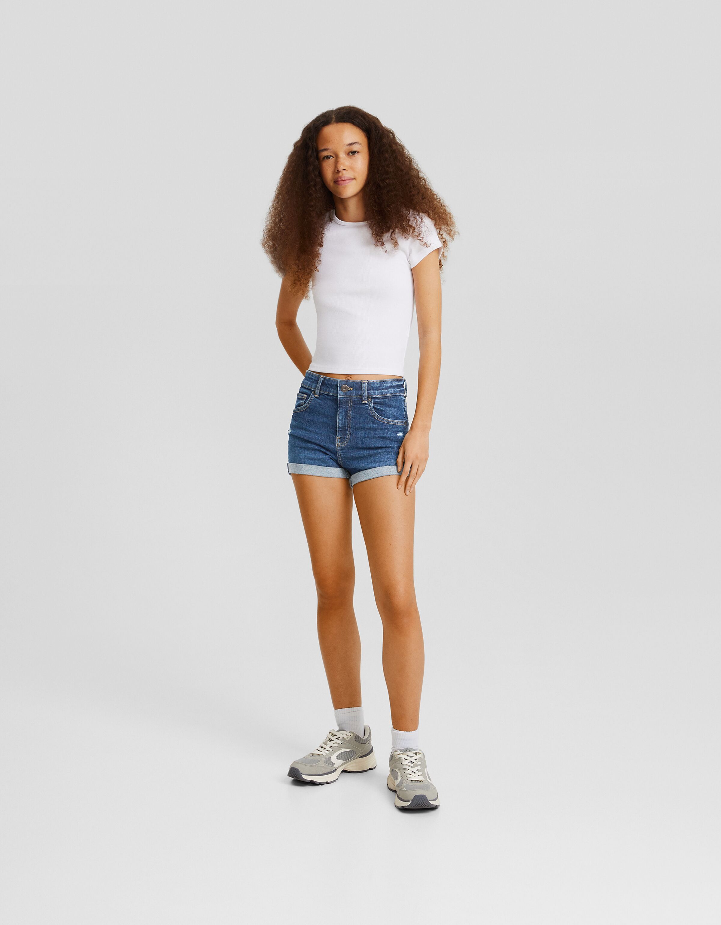 Rolled up sale jean shorts