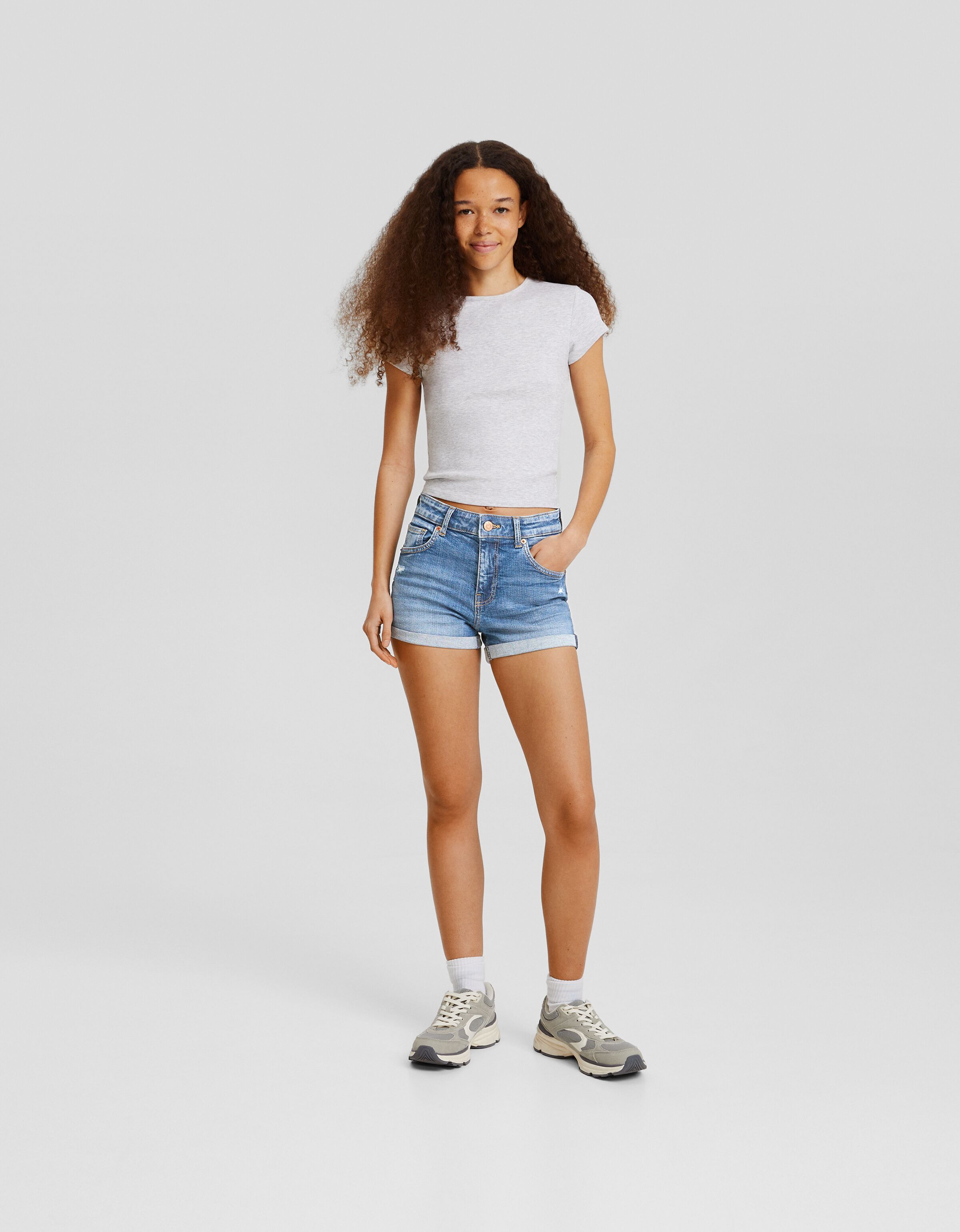 Jean shorts rolled hotsell up