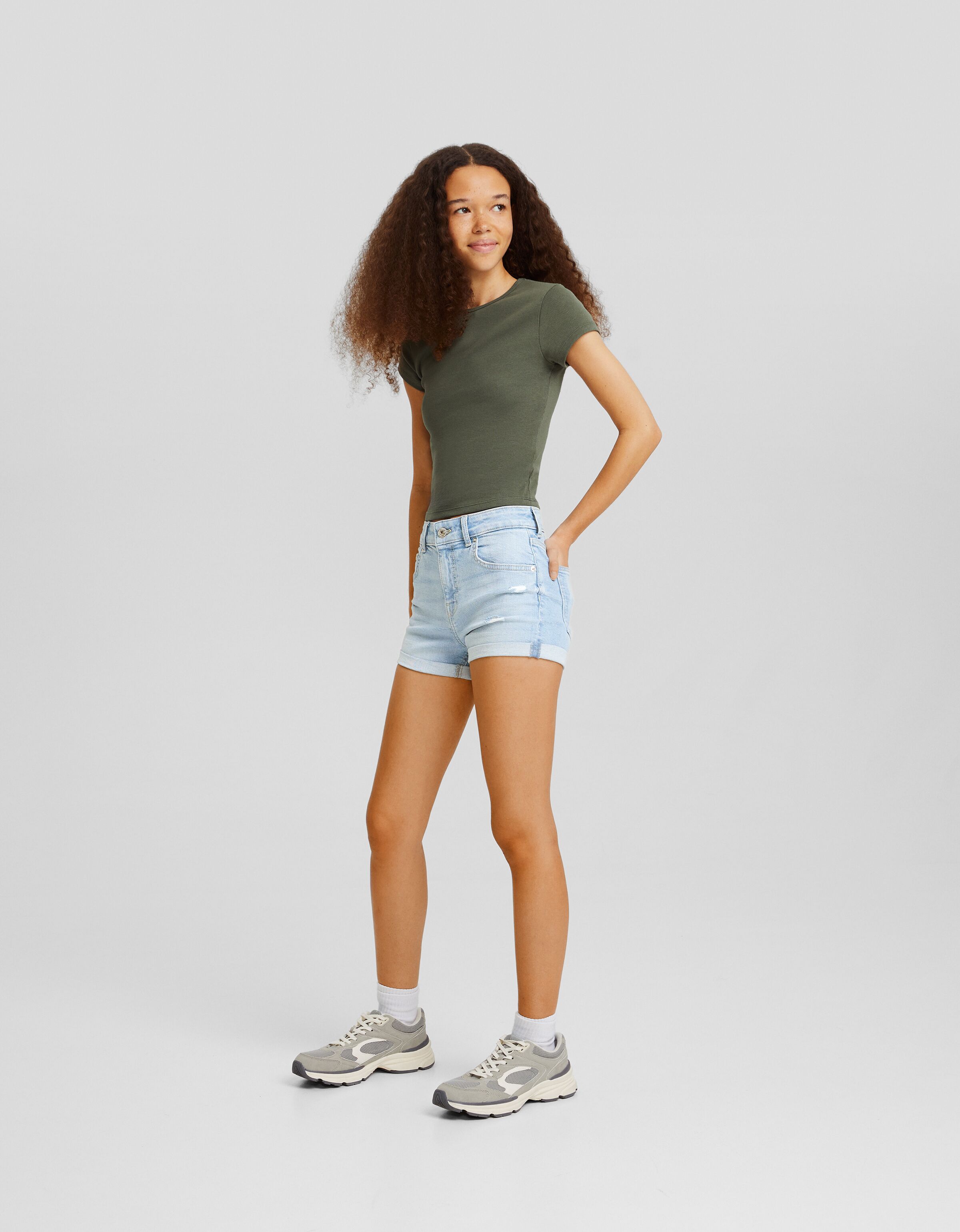 Short sales denim bershka