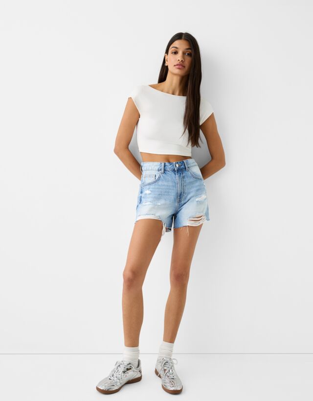 Bershka mom hot sale shorts