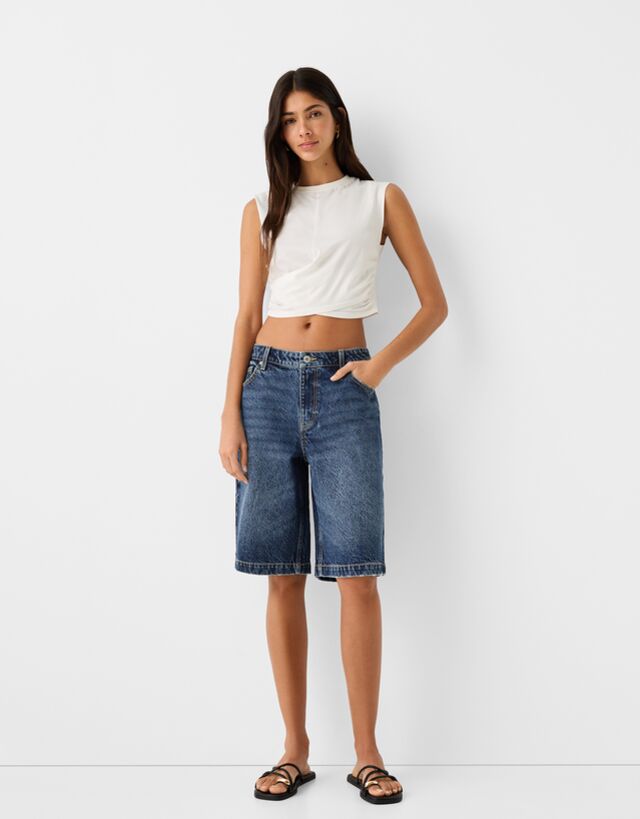 Bershka best sale denim shorts