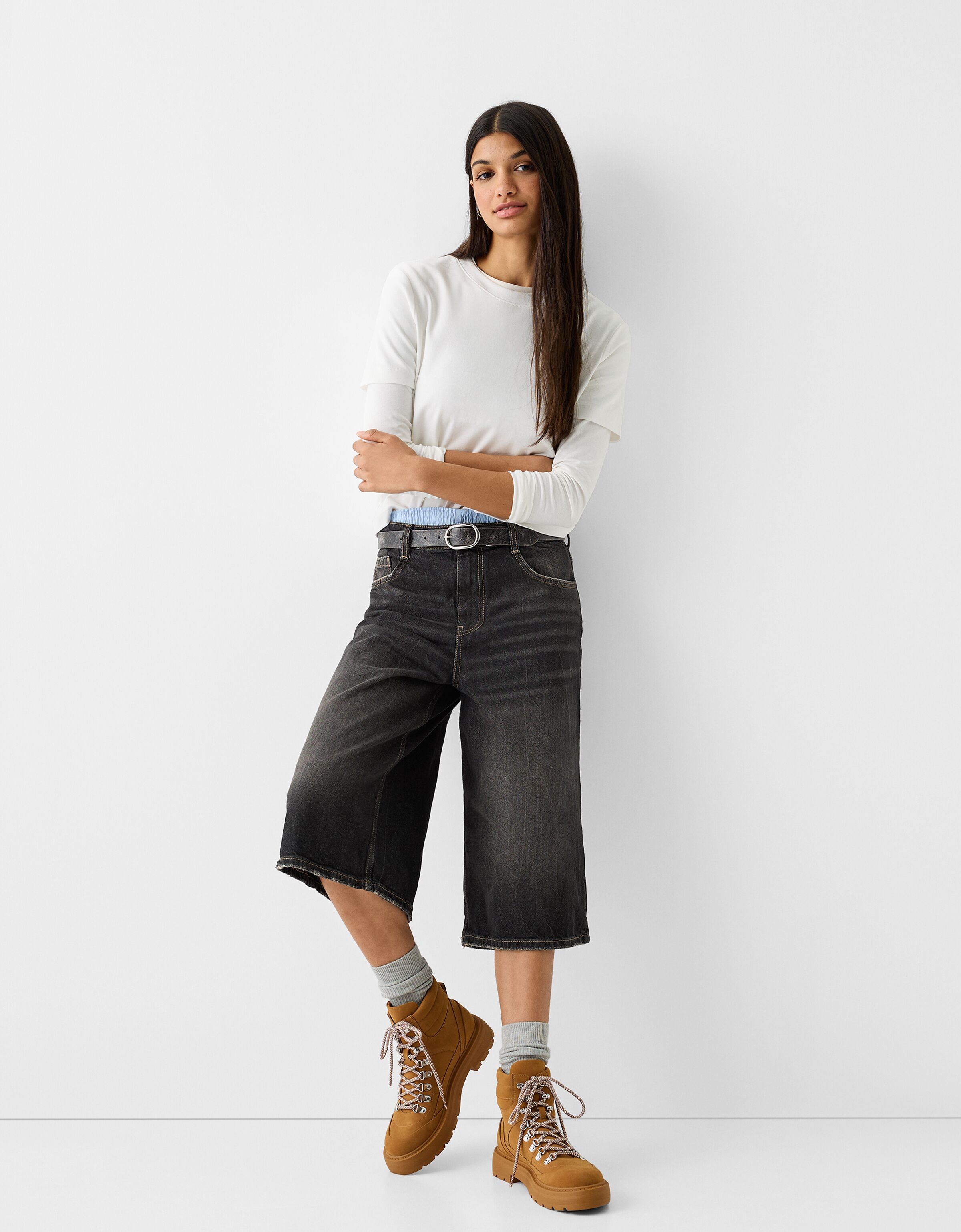 Shorts clearance jeans bershka
