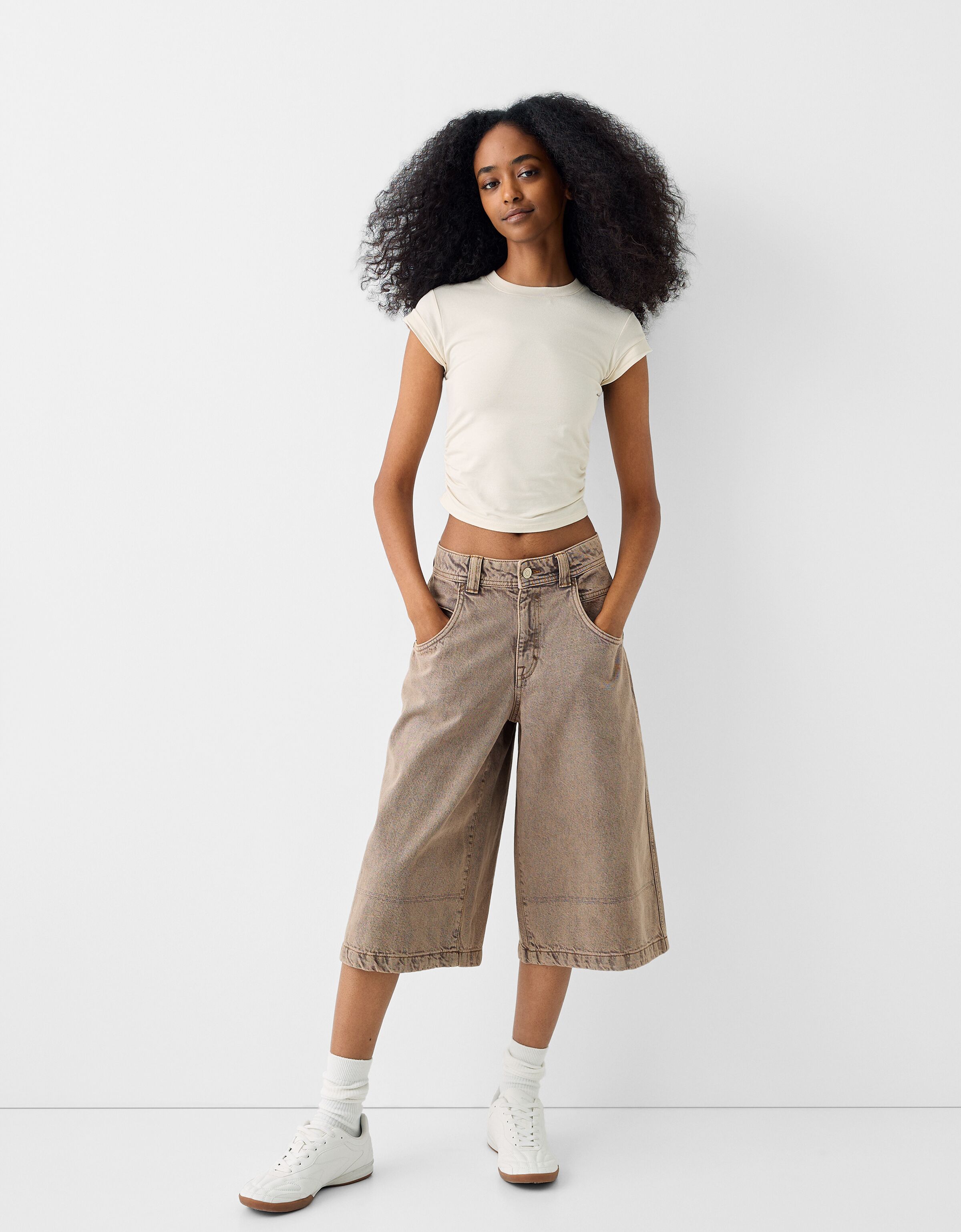 Bershka clearance denim culottes