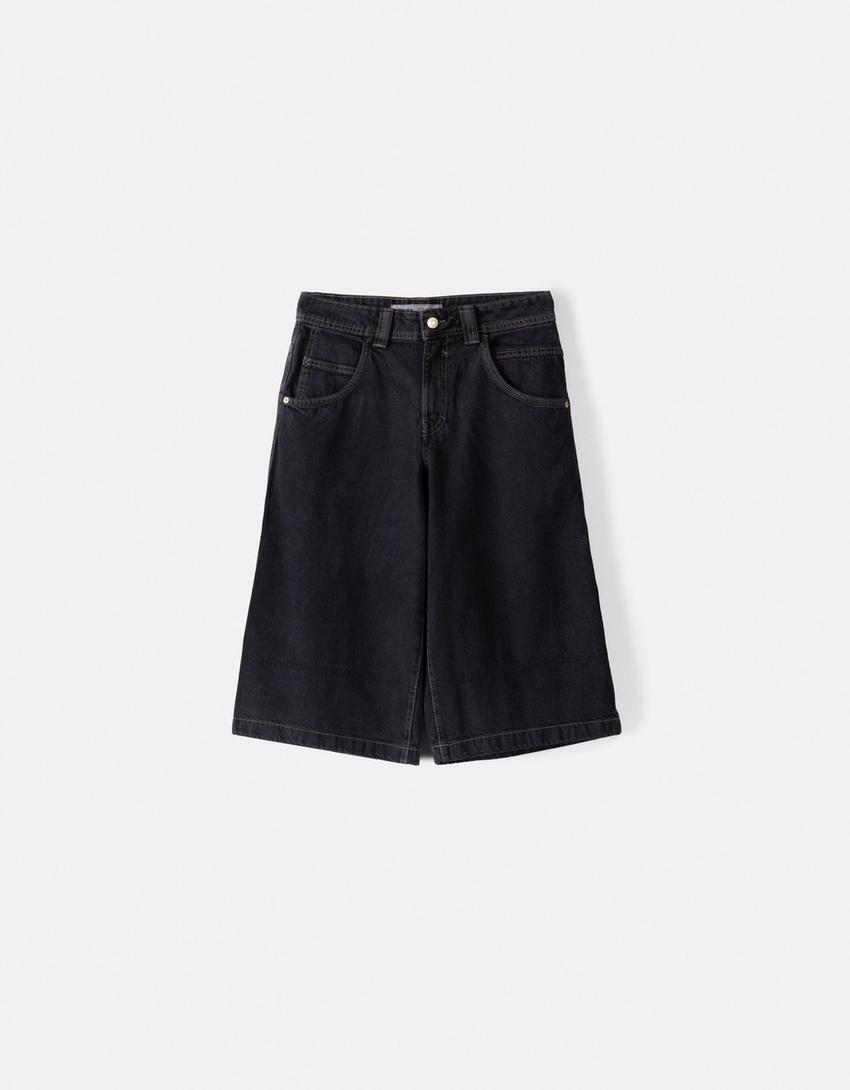 Bermuda jort baggy serge-Noir-5