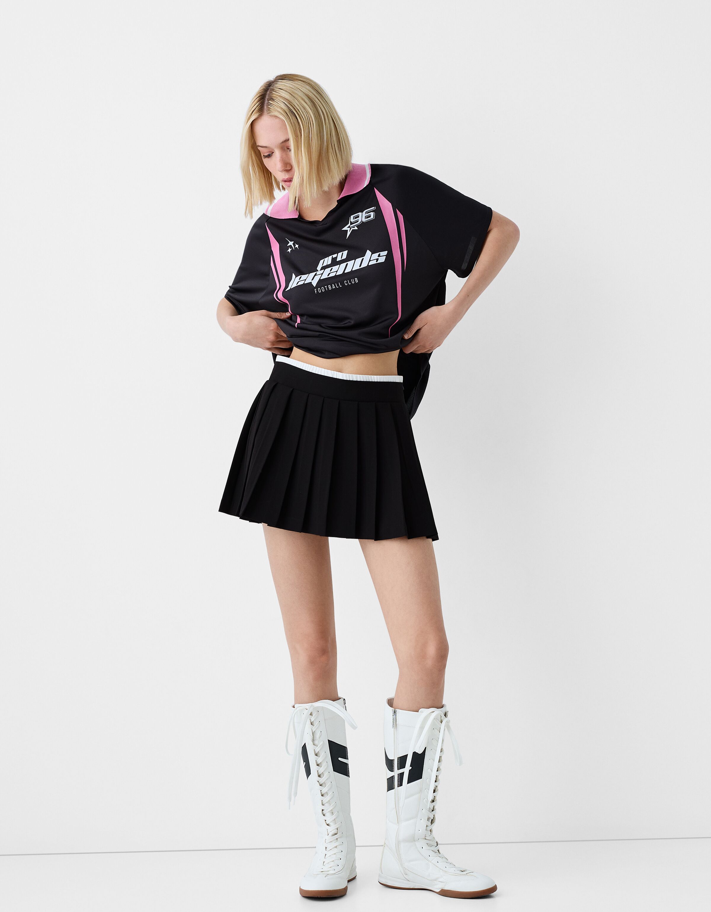 Boke Pleated Mini Skirt