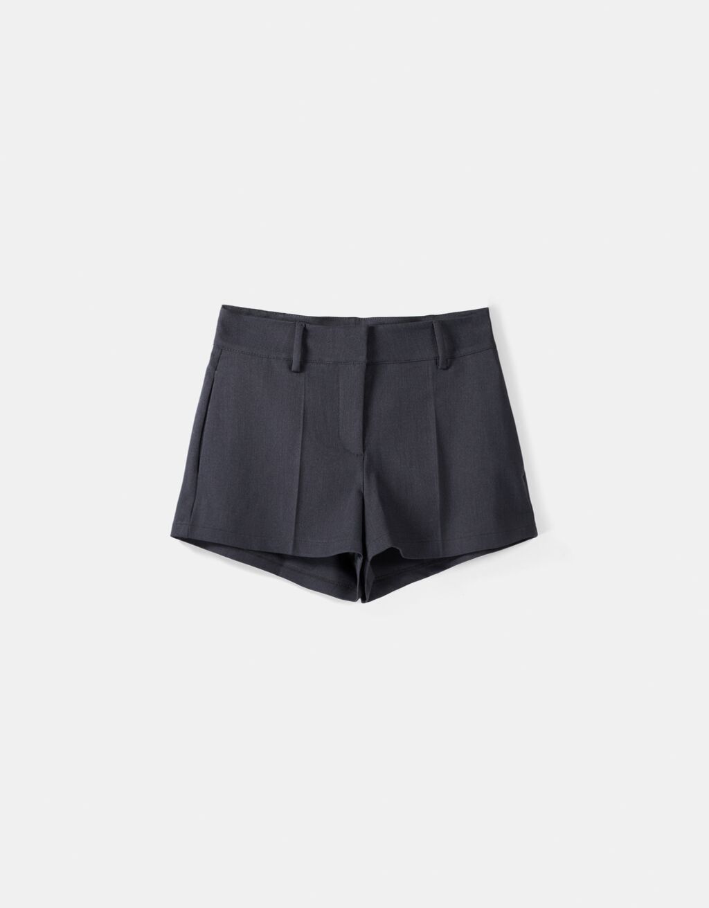 شورت محبوك-رمادي داكن-4