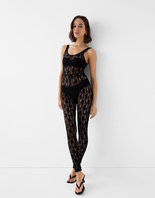 Fitted lace jumpsuit