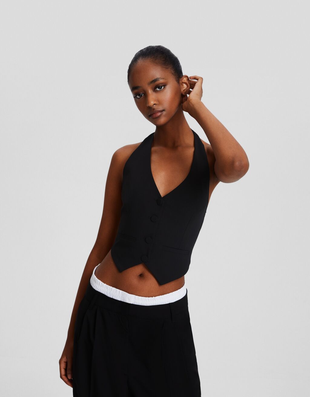 Womens black discount halter top