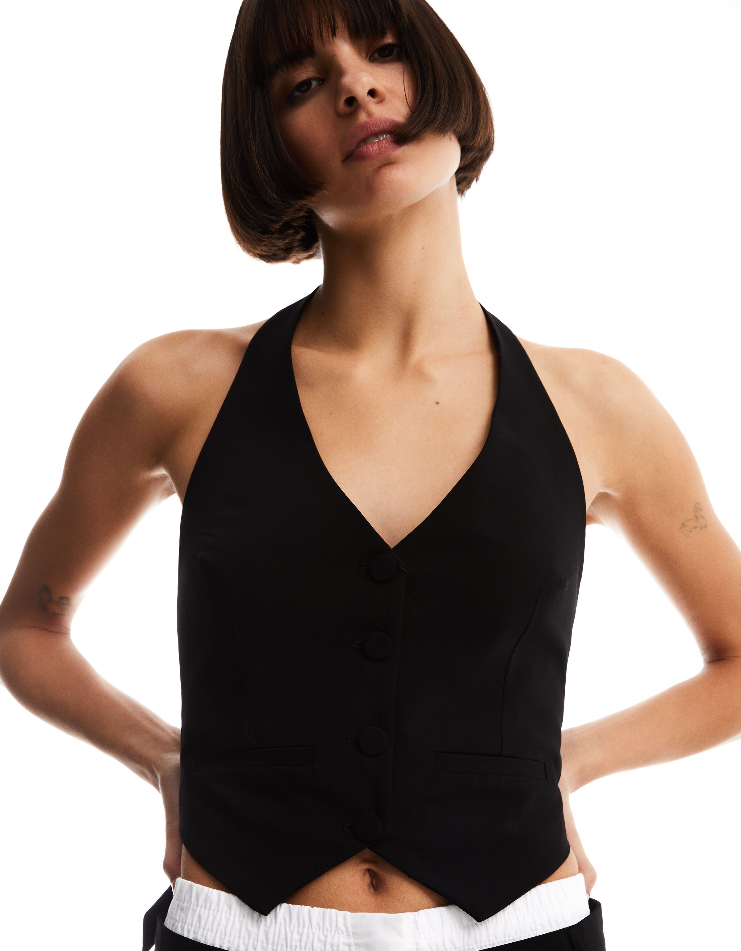 Womens halter clearance neck waistcoat