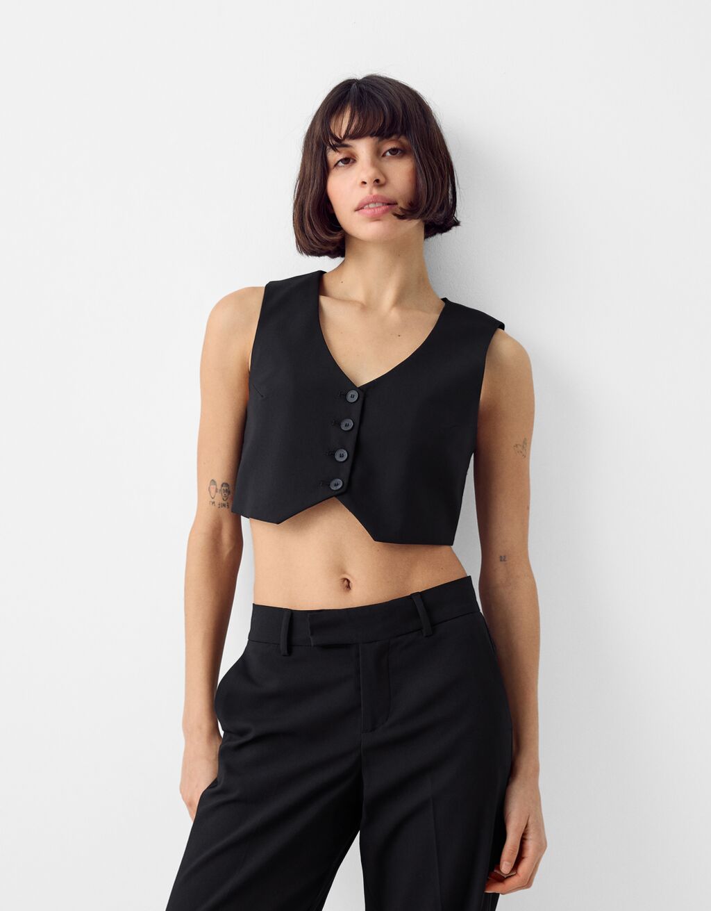 Blazer gilet sans manches tailoring cropped Blazers et tailleurs
