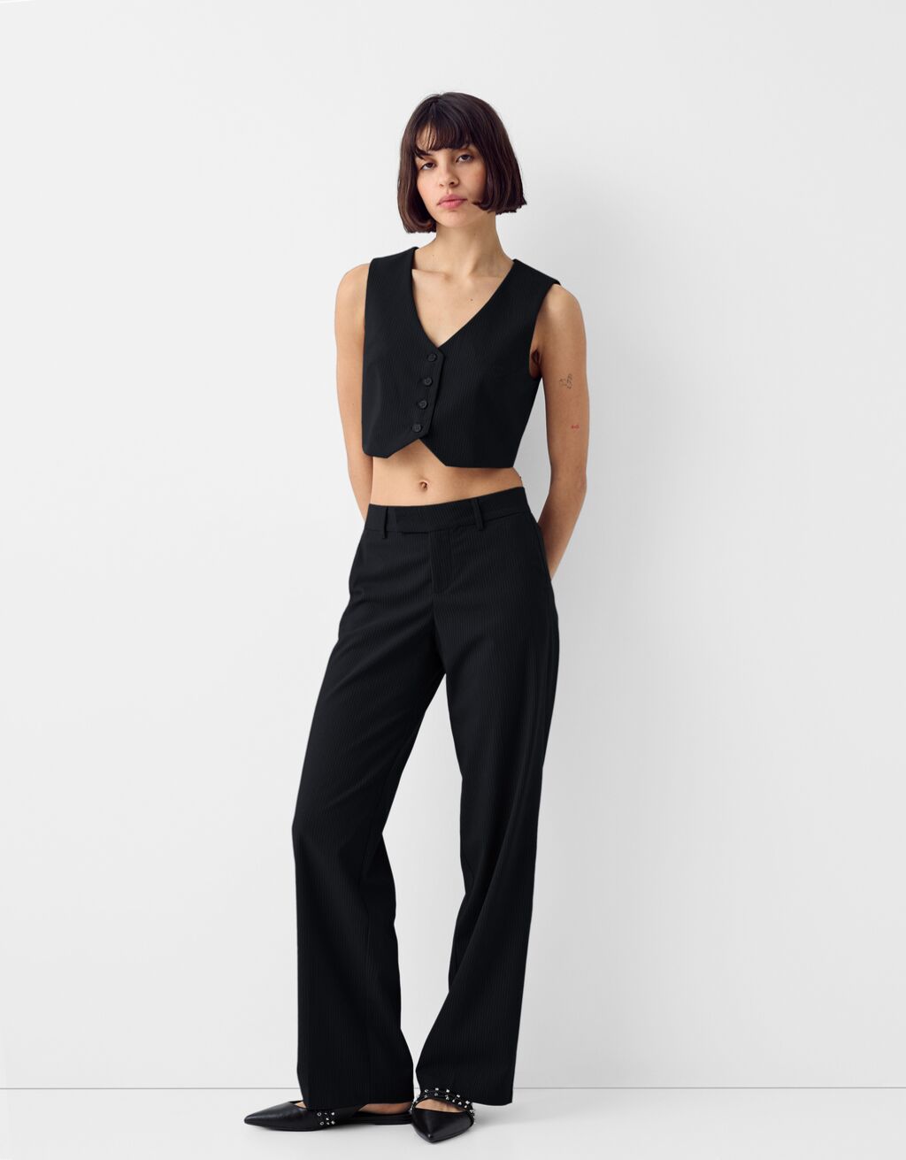 Colete tailoring cropped-Preto-3