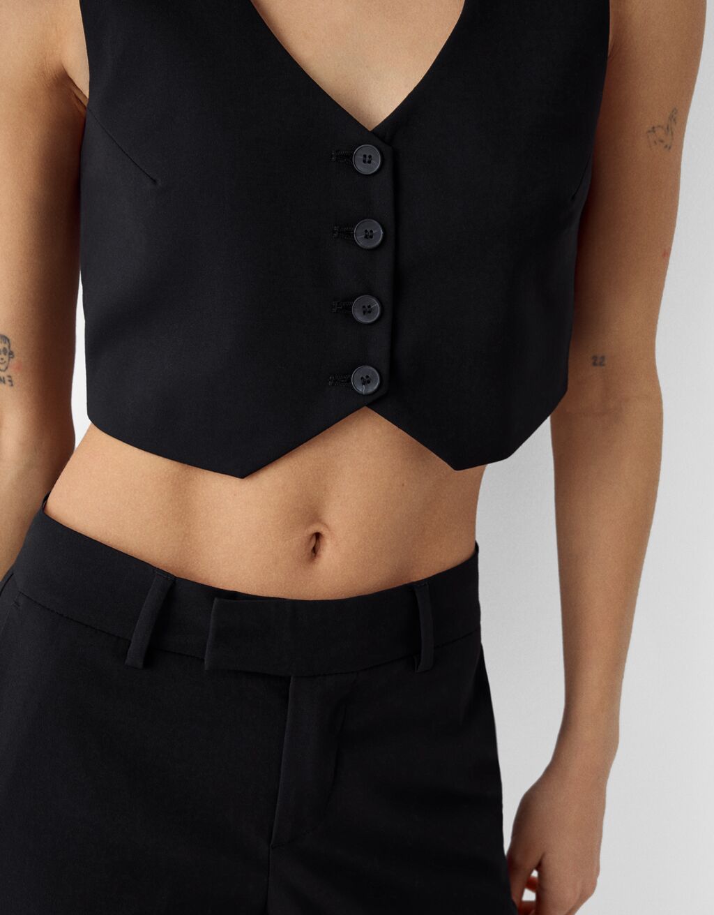 Colete tailoring cropped-Preto-5
