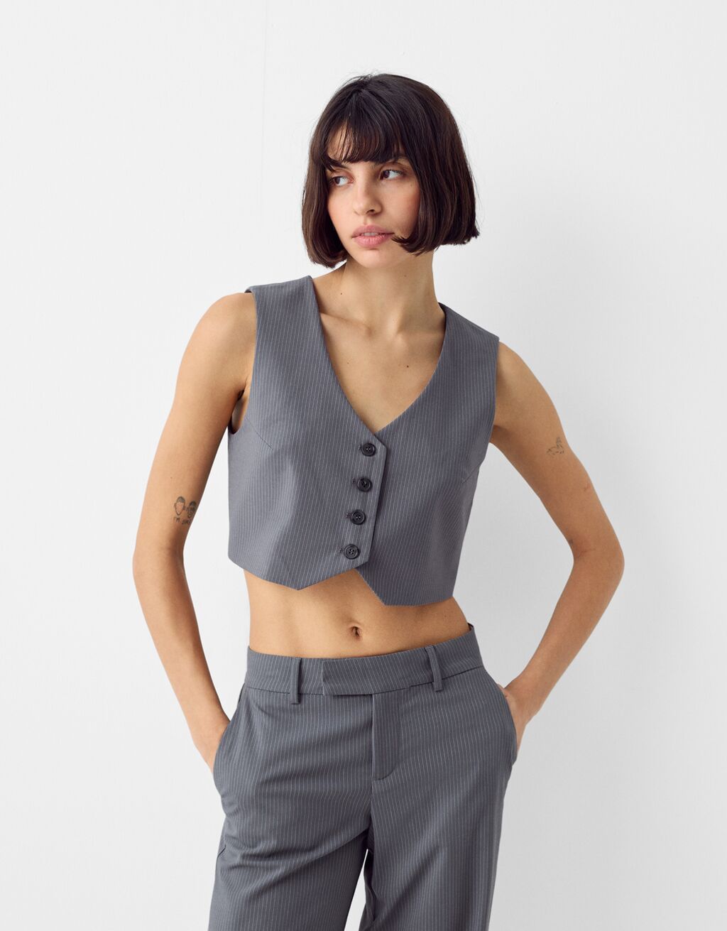 Blazer sans manche femme bershka 2025