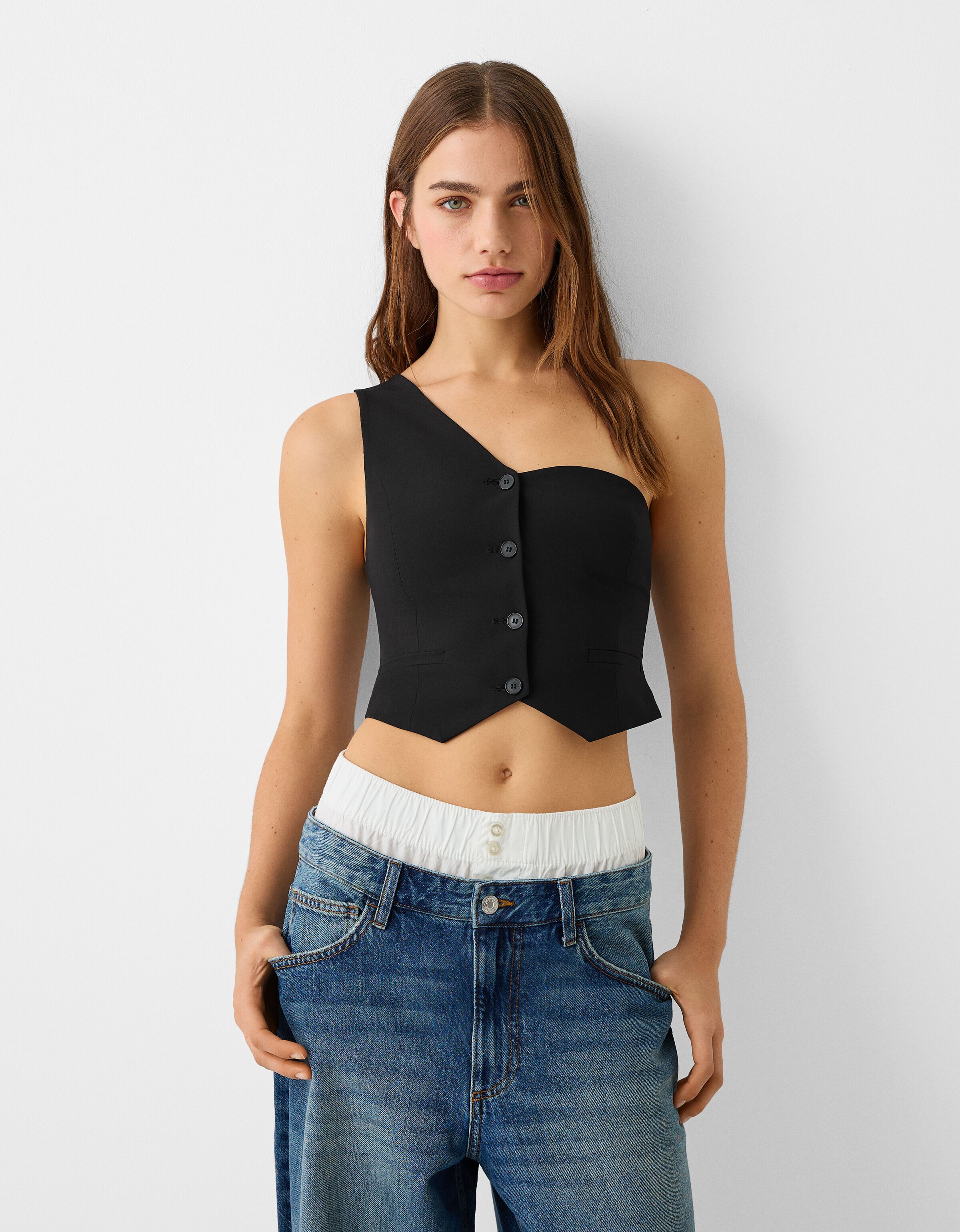 Asymmetric Waistcoat - Women | Bershka