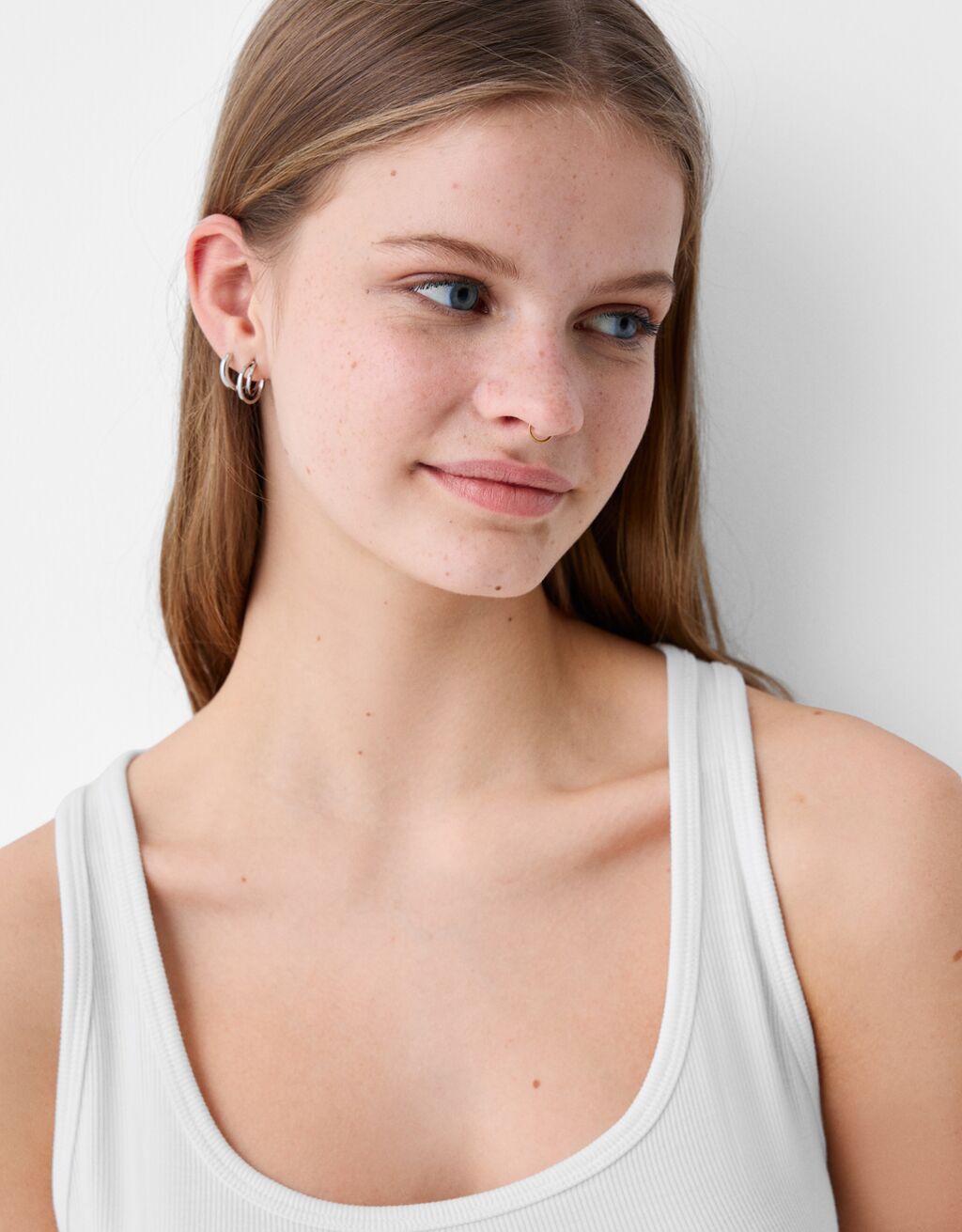 Strappy crop top-Off white-2