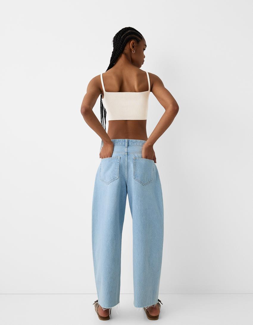 Strappy rustic top-Cream-1