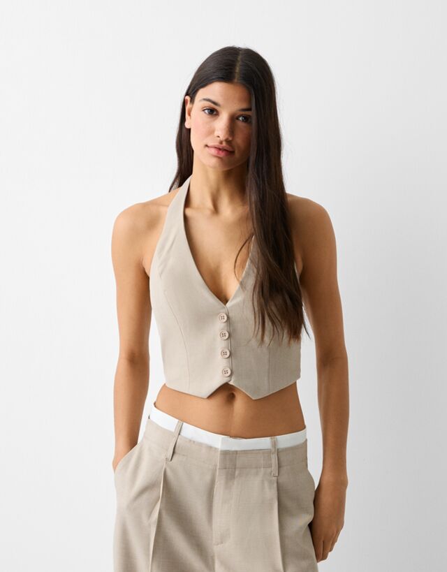Colete tailored fit halter justo
