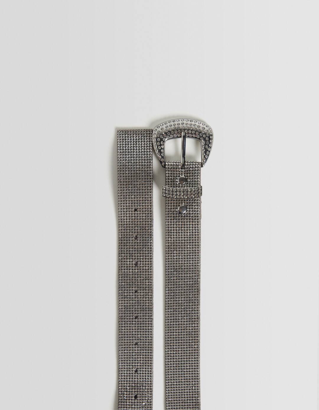 Cinturón hebilla strass