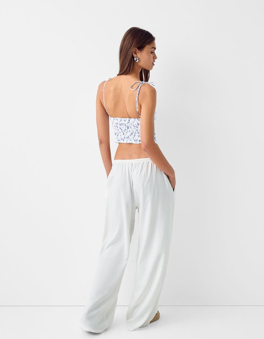 Cropped vest top-Multicolored-1