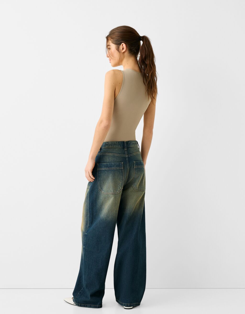 Sleeveless body-Camel-1