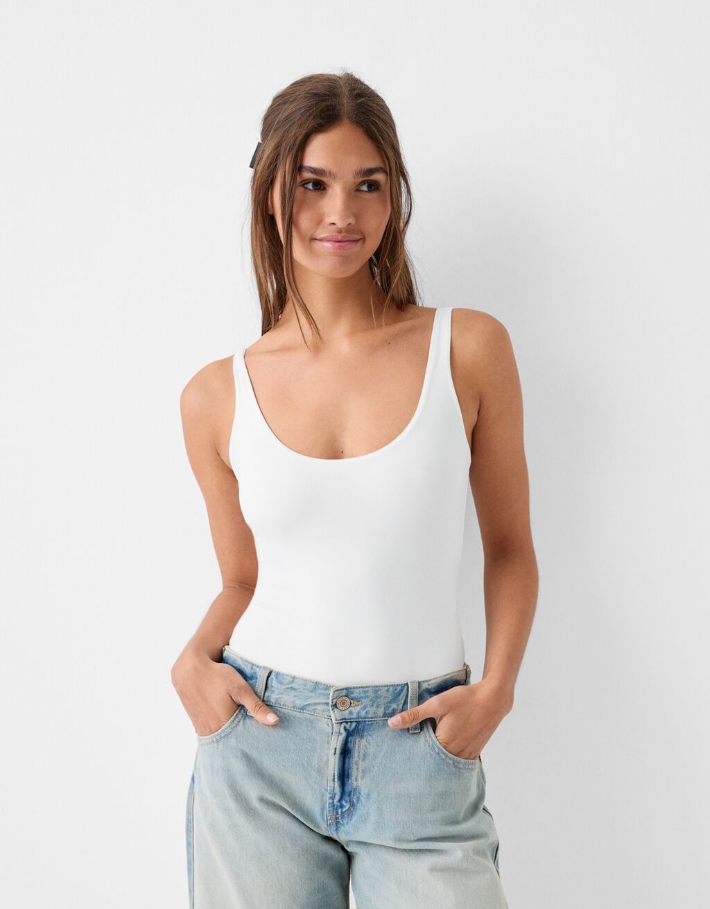 Body blanco hotsell tirantes mujer