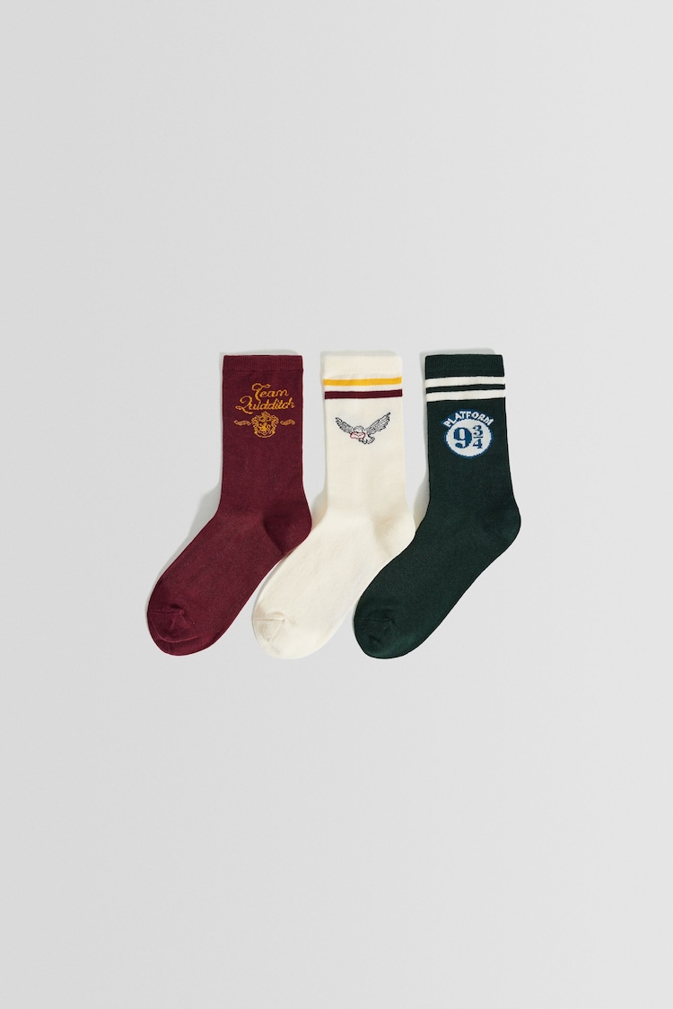 3-pack of Harry Potter print socks