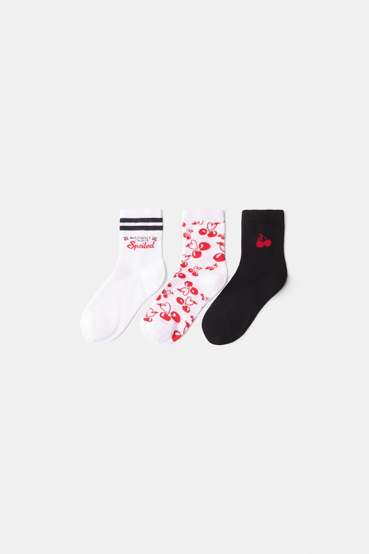 3-Pack sokken met print