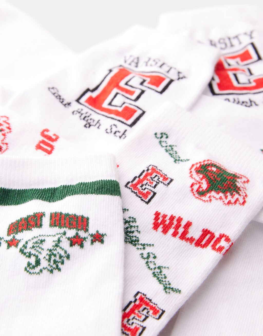 طقم من 3 جوارب بطبعة هاي سكول ميوزيكال-أبيض-2