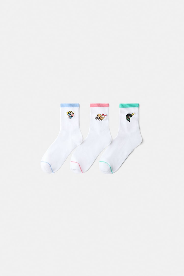 Set of 3 PowerPuff Girls socks