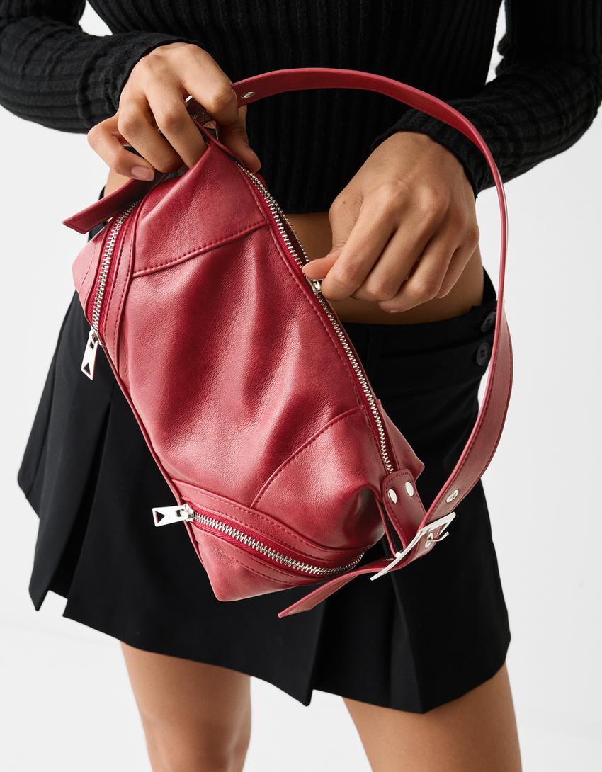 حقيبة كتف بسحّابات-عقيقي-1