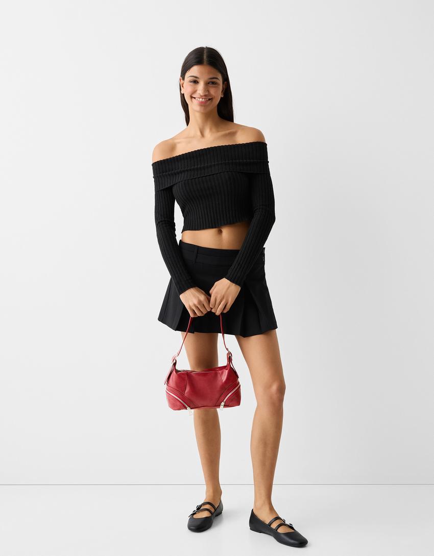 حقيبة كتف بسحّابات-عقيقي-3