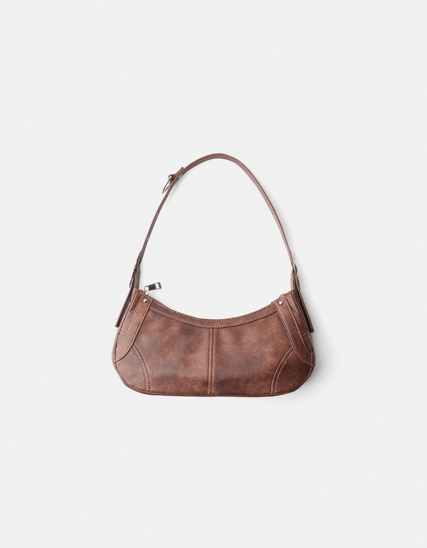 Sac à bandoulière surpiqué - Sacs et porte-monnaie - Femme