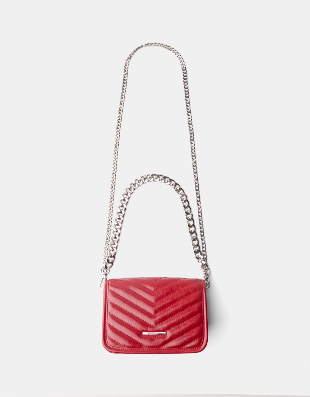 Quilted multi-way crossbody bag with chain-Garnet-0