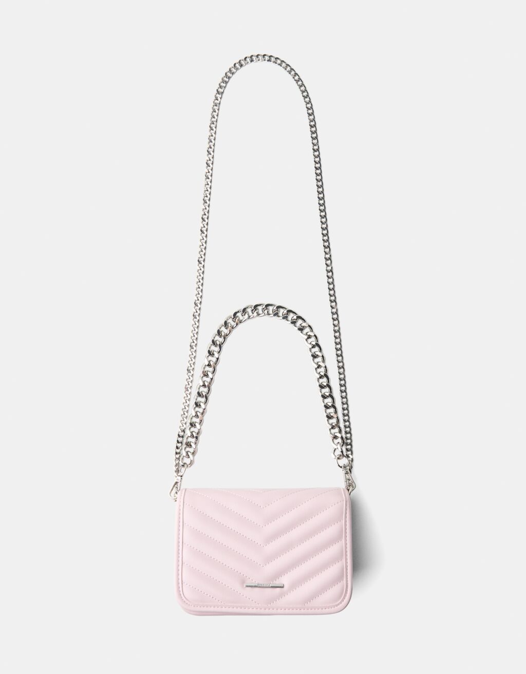 Quilted multi-way crossbody bag with chain-Pink-0