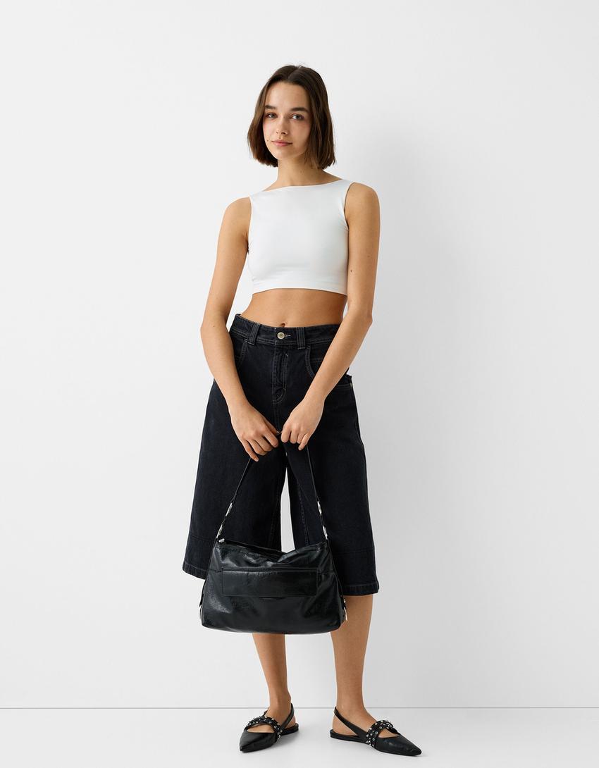 Bag with front pocket-Black-0