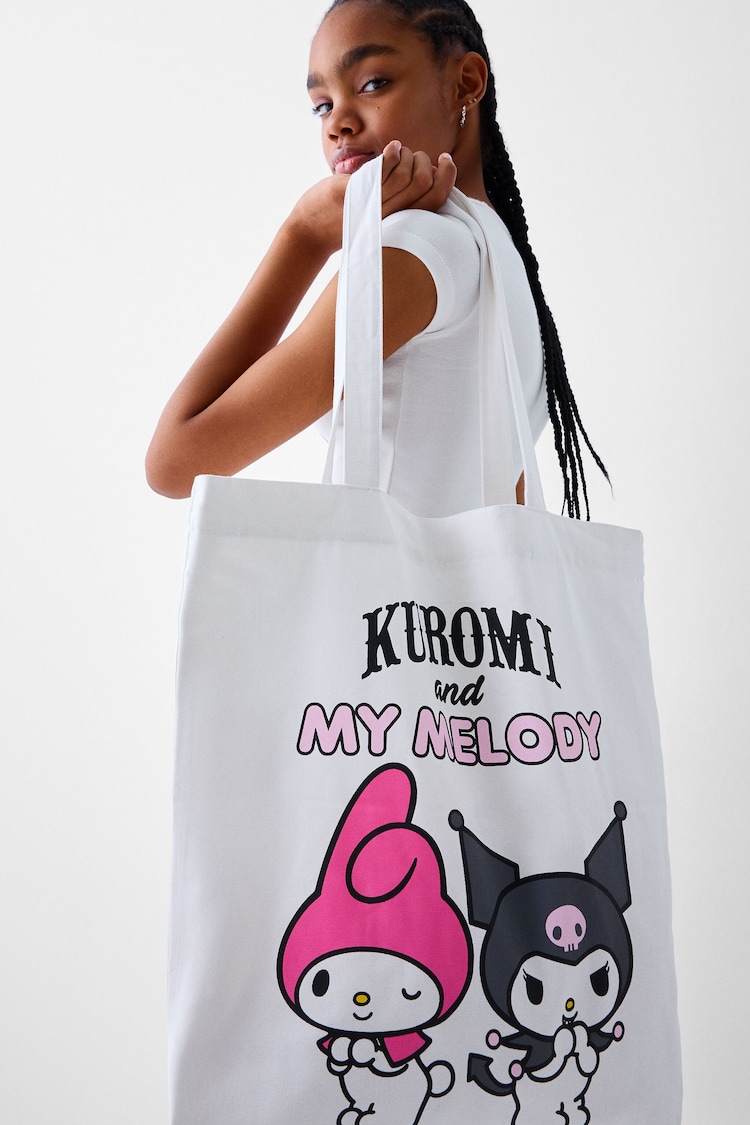 Shopper-Tasche mit Kuromi-Print