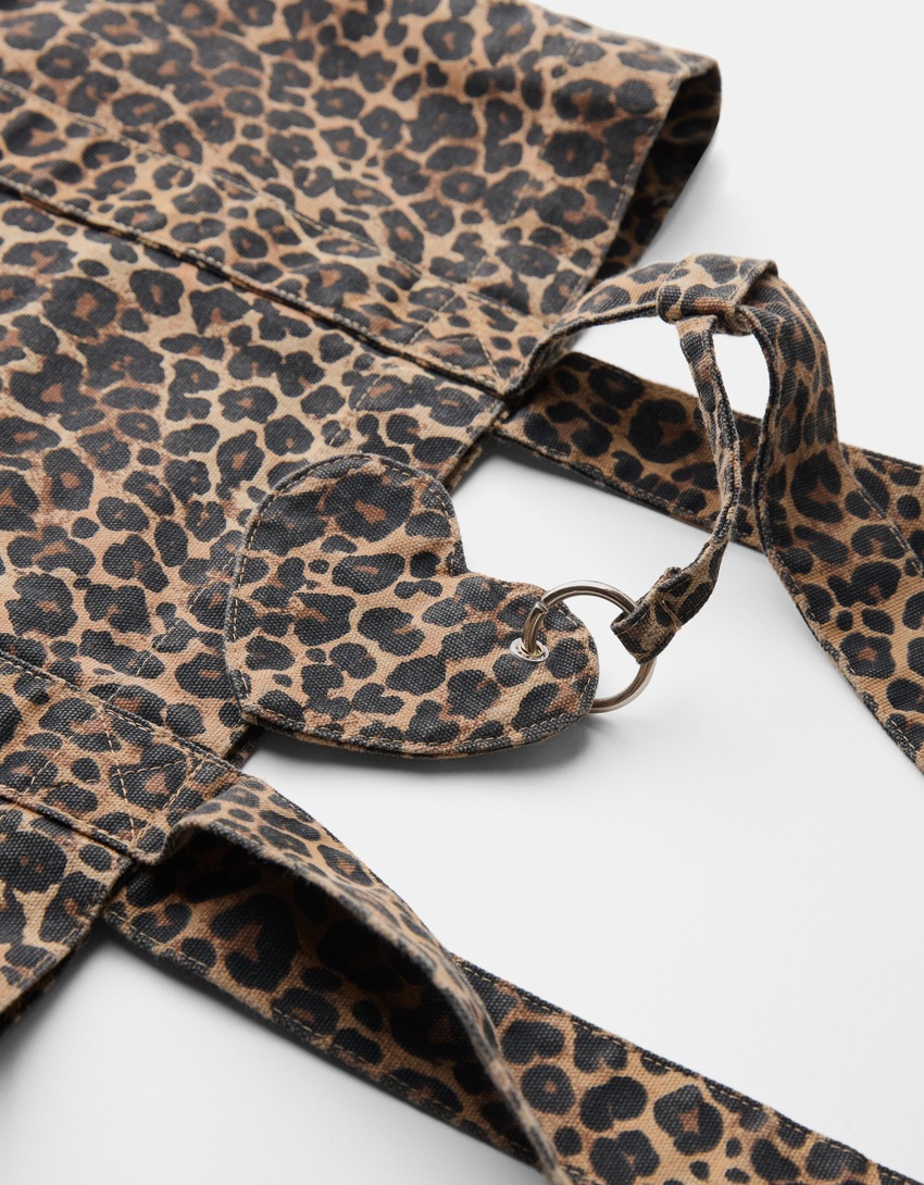 Sac cabas imprimé animal-Marron-2