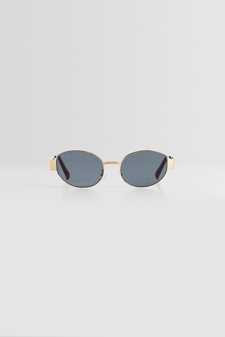 Oval metallic sunglasses