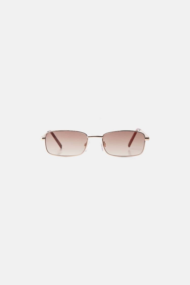 Metal rectangular sunglasses