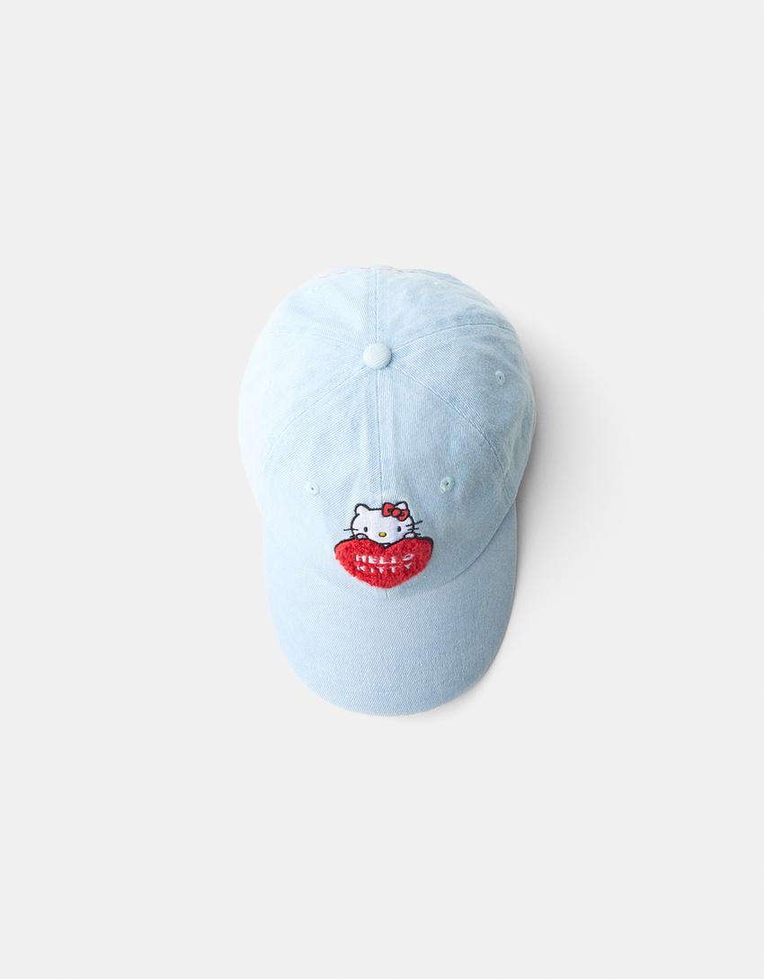 Casquette denim Hello Kitty Mania-Bleu-4