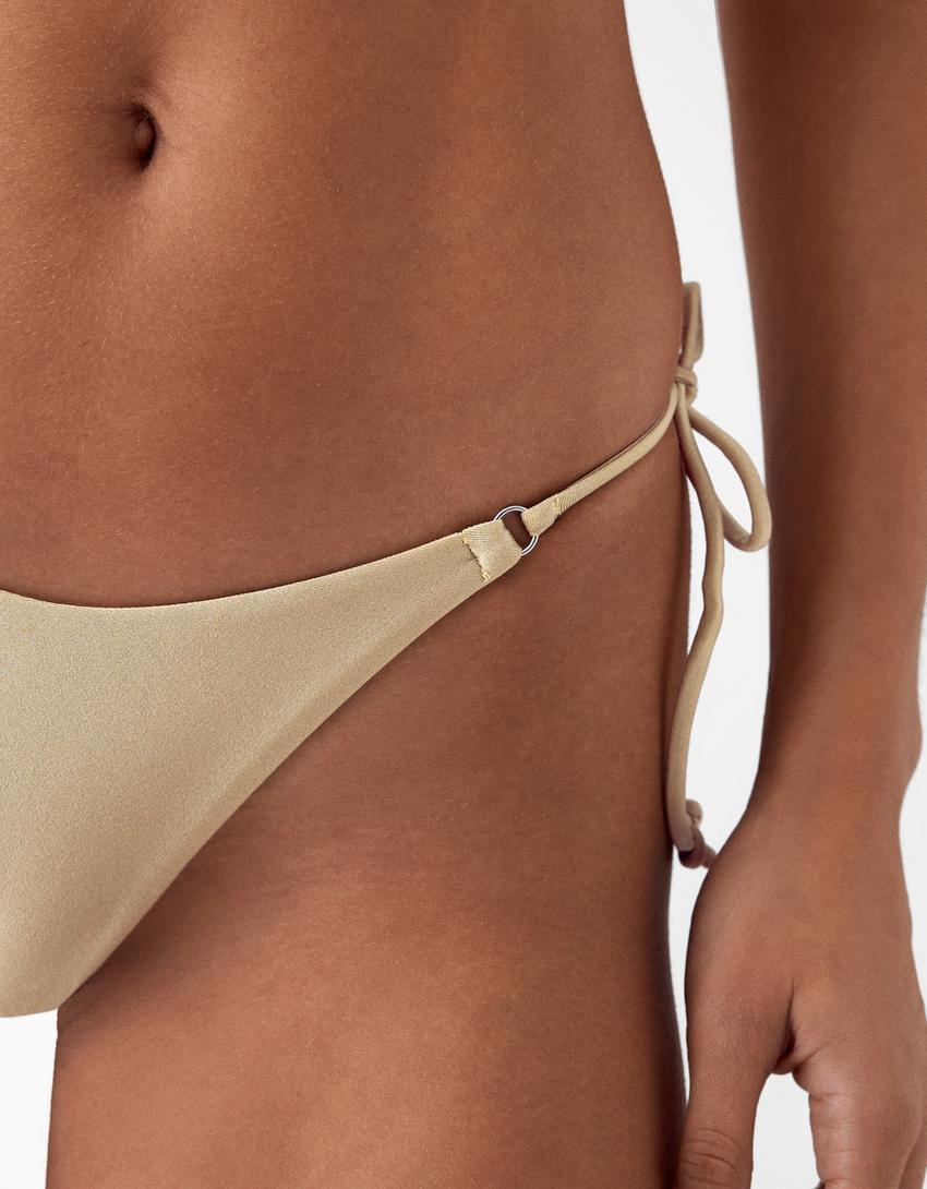 بكيني سفلي لامع بتفاصيل حلقة-أصفر-5